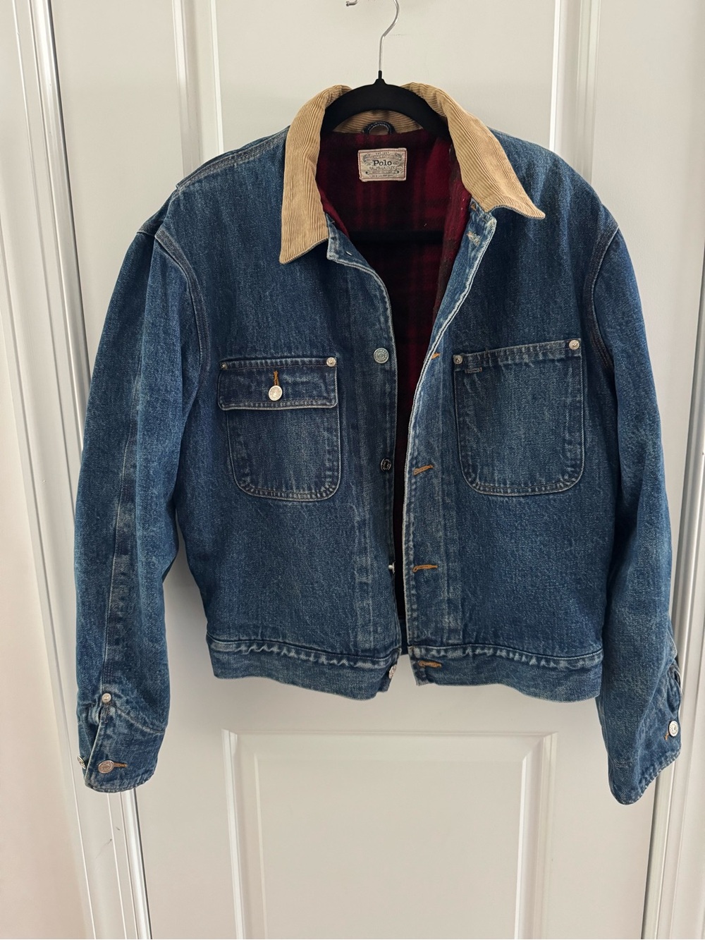 Polo by Ralph Lauren Vintage Denim workwear Jacket with flannel lining